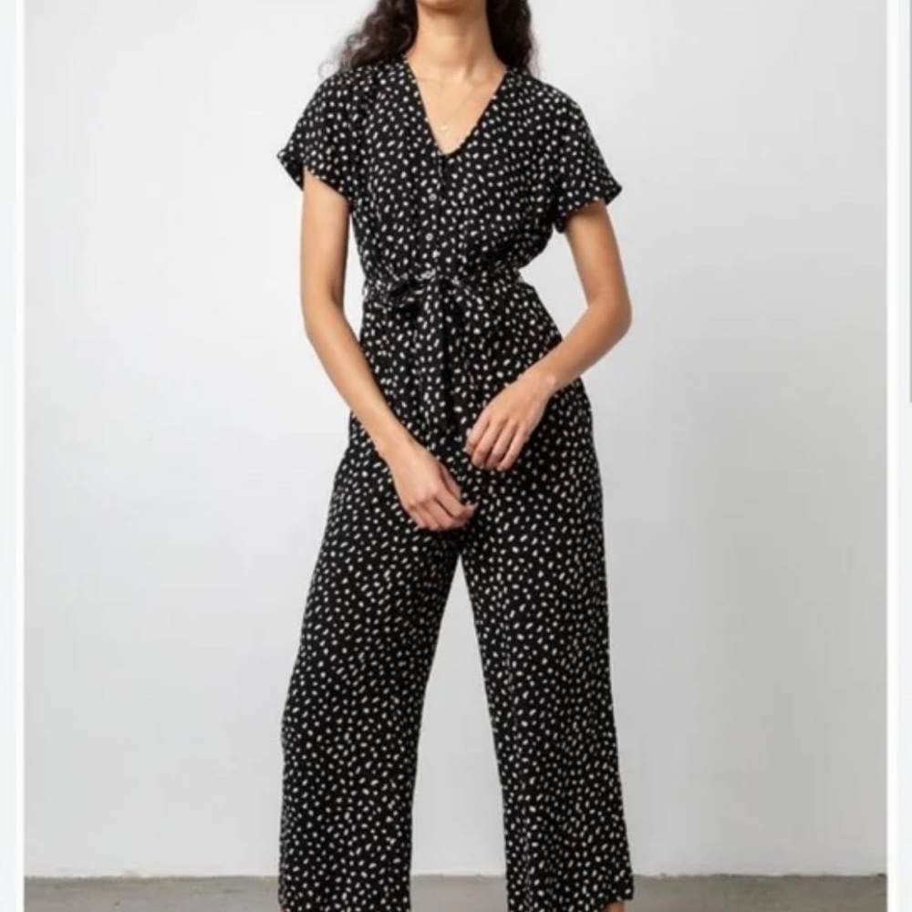 Rails Jet Black Ivory Spots Jumpsuit